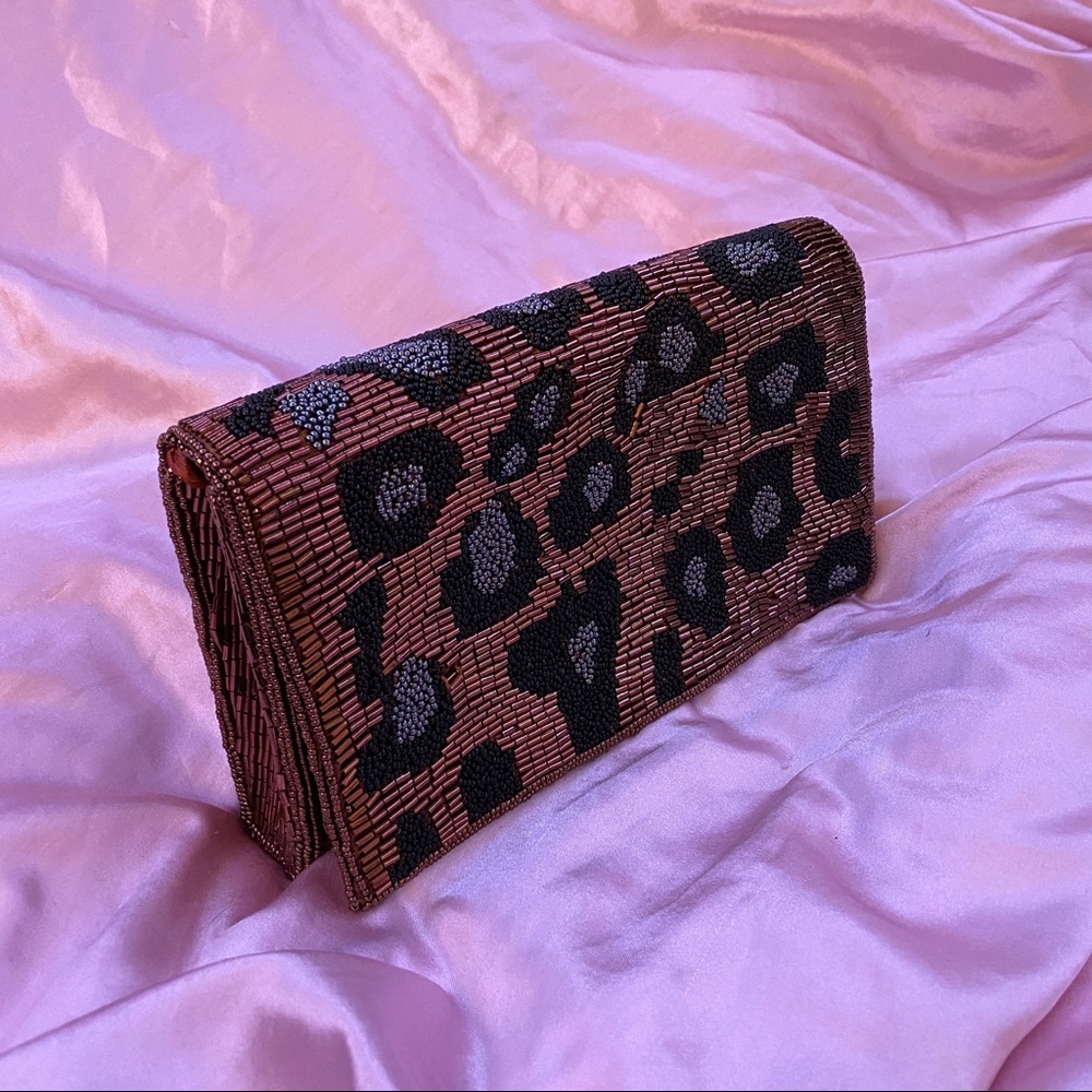 Cheetah Beaded Purse